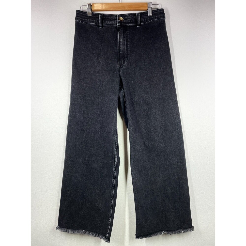 Billabong Jeans 27x27 Wide Leg High Rise Black Billabong Womens Jeans Raw Hem 27